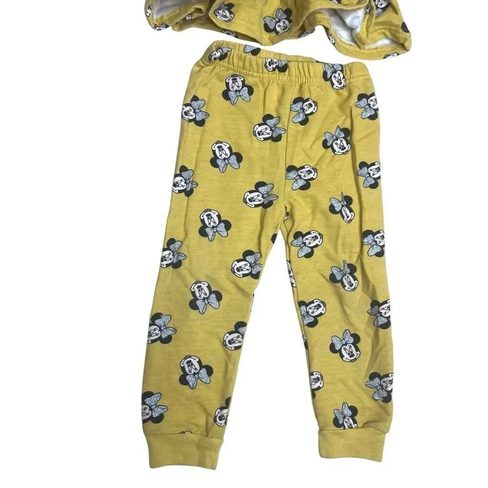 Disney Baby Minnie Mouse Toddler 2-Piece Outfit Set Yellow Size 24M